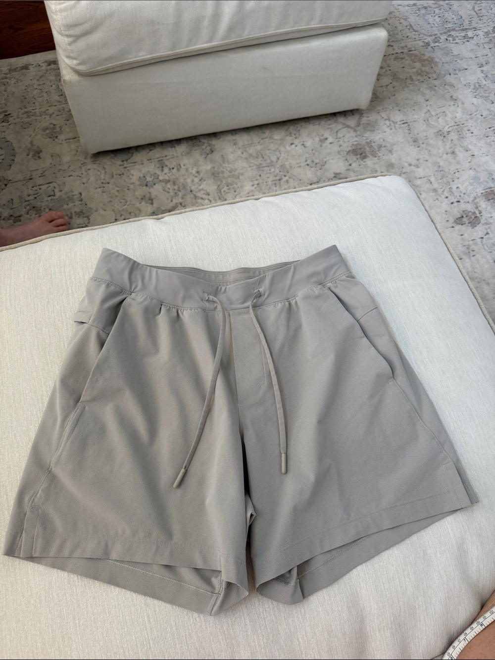 Lululemon Drawstring Shorts - Light Gray - 5” inseam 28” waist